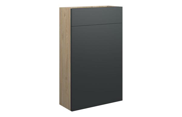 Clarence 500mm Slim WC Unit - Matt Graphite Grey (Oak Cab)